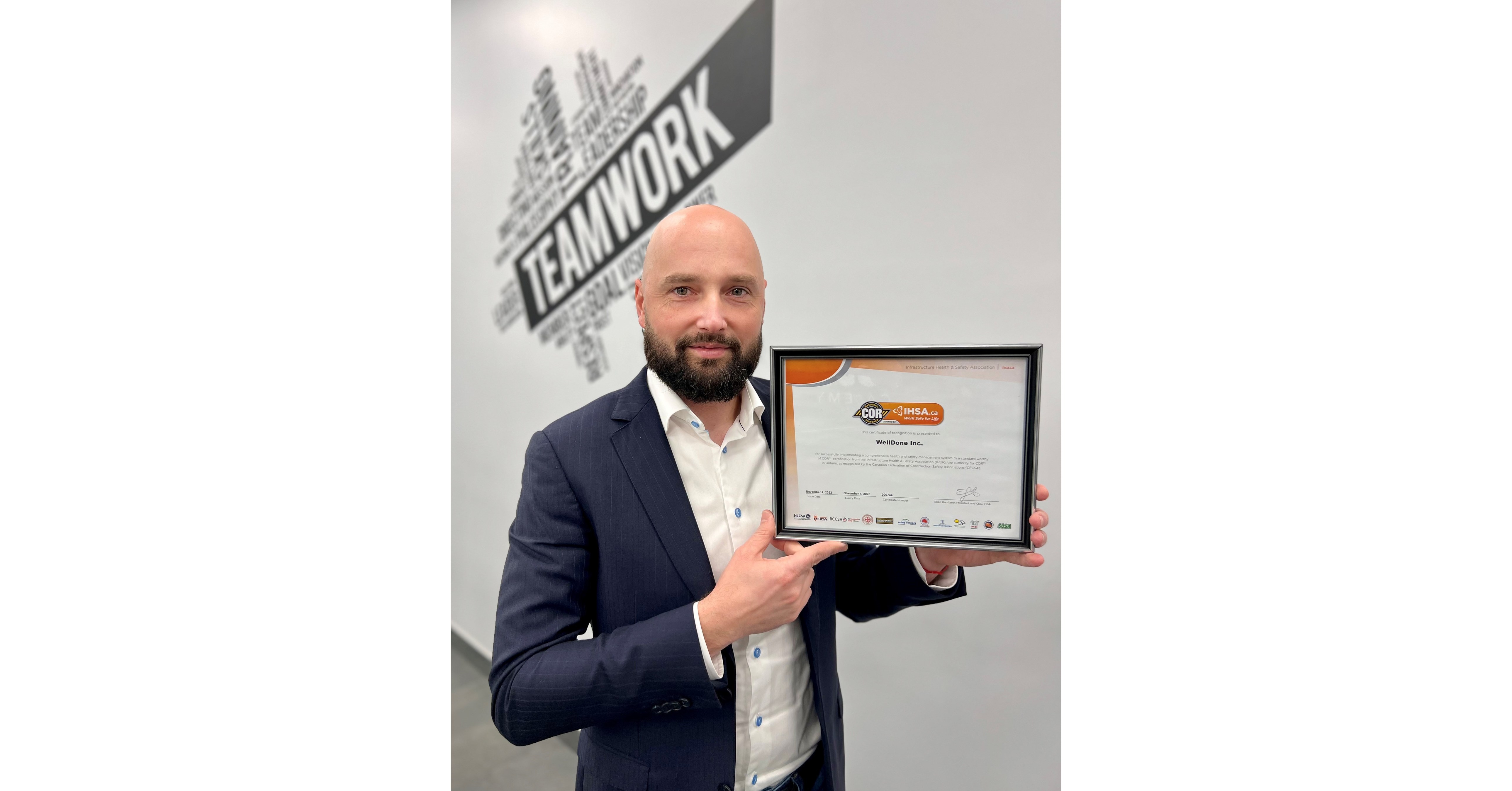 WellDone Inc. Gets COR™ Certified the Highest Safety Standard for